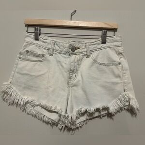Free People Light Blue Cut Off Jean Shorts Size 26
